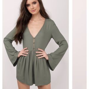 SOLD.  Tobi Green Olive Romper